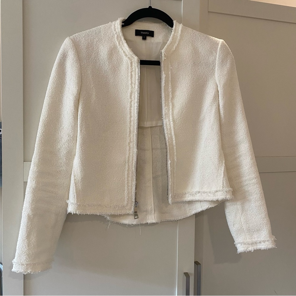 Theory Women's Cream Textured Blazer